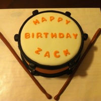 Drum Cake drum cake made for a boy thats into band.