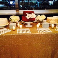 Wedding Cakes; Gumpaste Peonies Trio of wedding cakes.
