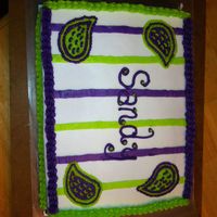 Purple And Green Paisley All done in buttercream