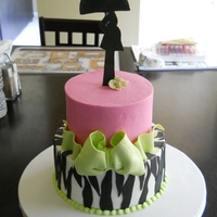 April Showers baby shower cake for a lady who was expecting a girl.