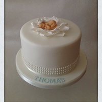 Rose Baby Christening Cake A 7" sponge filled with vanilla buttercream & raspberry jam and drizzled in vanilla syrup. This design is based on a previous...