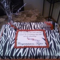 Zebra Graduation Cake 