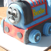 Brodie's 3Rd Birthday A 'train' cake for my nephew. Chocolate cake with cookies and cream filling and fondant. The wheels are fondant covered cookies....