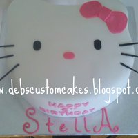 Hello Kitty Face Chocolate cake, vanilla buttercream...covered in fondant with gumpaste details. Made for my 6yo niece.