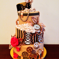 Steampunk My version of a Steampunk Wedding cake :)