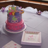 Baby Strollers! Made to match bedding. Grandmother did a custom bedding set for the nursery with prams on it. I made a design and cut it out of fondant and...