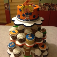 Go Gators GATORS CHEER CAKE WITH CUPCAKES