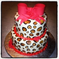 Sweet 16 Cheetah Cake 