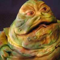 Jabba The Hutt 3D Jabba the hutt cake. Top part of head done in rice crisy treats.