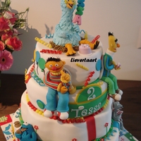 Sesamestreet All fondant covered, figures all fondant too