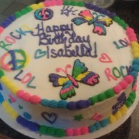 Peace And Butterfly Cake 