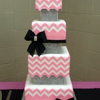 Chevron Themed Cake For My Daughters Birthday A Big Thank You To Jessica Harris For Her Amazing Technique For Applying The Chevron Patter Chevron themed cake for my daughter's birthday. A big THANK YOU to Jessica Harris for her amazing technique for applying the chevron...