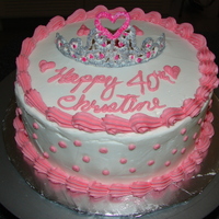 Christine's Princess Cake Princess cake, crown is royle icing paint with silver food coloring. cake is vanilla with canolli filling butter cream frosting.