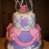 Princess Cake Princess Cake with tiara and wands with streamers.