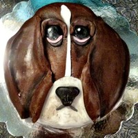 Basset Hound Dog Cake~ Animal I made this cake for my mom's birthday~she has 2 basset hounds.