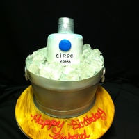 Ciroc On Ice Ciroc Bottle on Ice... First time making sugar ice cubes which melted about 2 hrs into the event (warm inside the home); Next time I will...