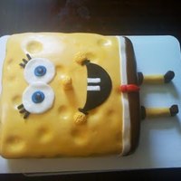 Sponge Bob Birthday Cake I Will Admit After Finishing It I Was Scared Looks Like He Just Stares U Lol Sponge Bob Birthday cake!!! i will admit after finishing it i was scared looks like he just stares @ u lol