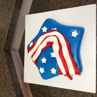 4Th Of July 2012 Cake is covered in fondant, white inlaid stars.