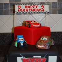 Cars Birthday Sorry but I can't remember who is the original designer of this cake but I greatly appreciate their creativity. CARS characters are...