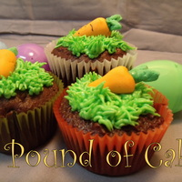 Easter Cup Cakes I just did these for fun. Gum paste carrot and butter cream grass. I'm sure there are a million on here, but these are mine :)