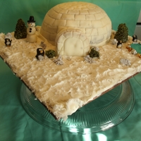 Igloo Cake First time doing an igloo.
