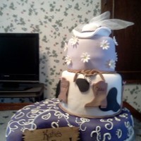 Cowgirl Bridal/bachelorette Cake Cowgirl themed Bridal/Bachelorette party cake! Katie's Last Rodeo! Each of the cowboy boots had the bridesmaids names on them and a...