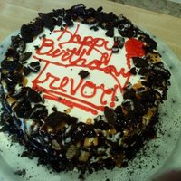 Oreo Ice Cream Cake My family hates cake, so i've gotten creative with making different ice cream cakes. 3 thin layers of chocolate cake with mint...