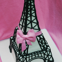 Eiffel Tower Cake Spice cake with maple buttercream, top tower made from RKT and covered in fondant