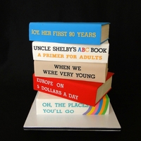 90Th Birthday Cake "books Of Life" 90th Birthday Cake "Books of life"