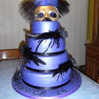 Purple Masquerade Cake 