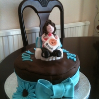 Baby Shower / Mum To Be chocolate fondant coveredsponge