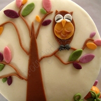 Autumny Owl made with natural food colouring.