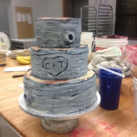 My Attempe At The Birch Bark Cake For A Vey Special Bride my attempe at the Birch Bark cake for a vey special bride.