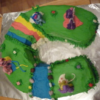 My Little Pony Cake My Little Pony cake. Vanilla Rainbow cake in horseshoe shape. Vanilla buttercream.