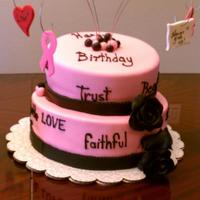 Life Celebrated! I make this cake for my sisiter we celebrated his first birthday with out cancer.