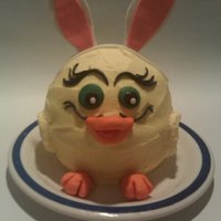 The Easter Chick? Baby chick dressed up as a bunny for Easter!