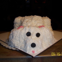 Eva's Puppy White chocolate cake with buttercream frosting. Thanks to 'justfrosting' for the great puppy tutorial found here on CC! The...