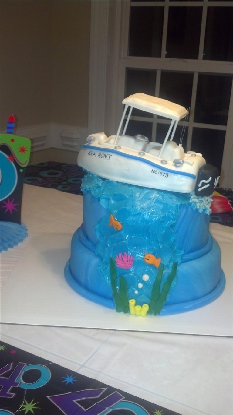 Hubbys Boat Cake Butter Yellow And Chocolate Fudge Layers Homemade Fondant Rkt Boat Covered In Fondant With Fondant Accents Ttfl Hubby's Boat CakeButter Yellow and Chocolate Fudge layersHomemade fondant, RKT boat covered in fondant with fondant accentsttfl :)