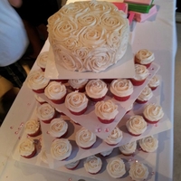 Buttercream Cupcakes Made for a friends wedding. The buttercream had a few issues being such a hot summer day for an outside reception.