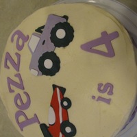 4Th Birthday Cake This is my Second cake using my Cricut Cake and was done for my daughter's 4th birthday. Sh requested a pink monster truck birthday...