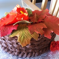 Fall Theme Basket Cake Vegan Chocolate cake...