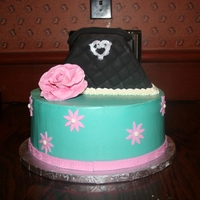 Purse Cake This was for a sweet little girly girl! The bottom tier is iced in SMBC with fondant accents and the purse is covered in fondant. My first...