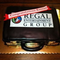 Briefcase Cake Fondant Briefcase with Double Chocolate Cake and Vanilla Buttercream