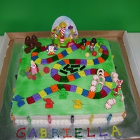 Candyland Birthday Cake Buttercream 16 x 16 cake. All hand piped, etc.