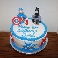 Super Hero Cake Batman and Captain America