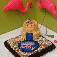 Gnomeo And Juliet Cake The bottom cake is a chocolate fudge cake topped with chocolate rocks. Cut the Happy Birthday out with sugar sheets in the Cricut Cake. The...