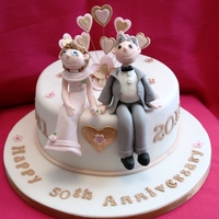Funky Couple Anniversary Cake 