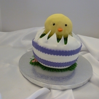 Easter Chick Easter Chick from a tutorial on Half Baked blog. Not as good as the original, but things were not going very smoothly when I made it. Cake...