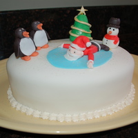 Oooppps...santa! Christmas cake for our family