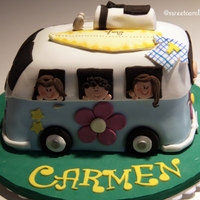 Vw Van Cake Chocolate cake with chocolate ganache